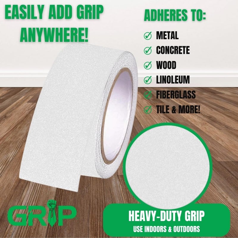 Grip Anti Slip Tape - 80 Grit High Traction Non-Slip Tape for Stairs, Ramps, Floors, Indoor/Outdoor Use, Easy Cut & Apply, Durable for Heavy Traffic Areas (4" x 34') - Image 3